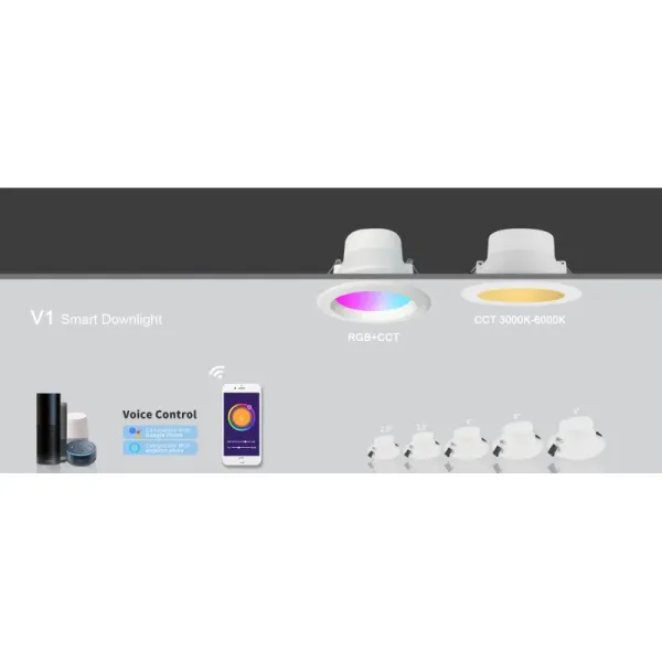 RGBW 15W Downlight with Internal Driver - Wi-Fi Only, supplied example 4