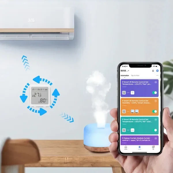 Smart Wi-Fi Temperature and Humidity Sensor, supplied example 2