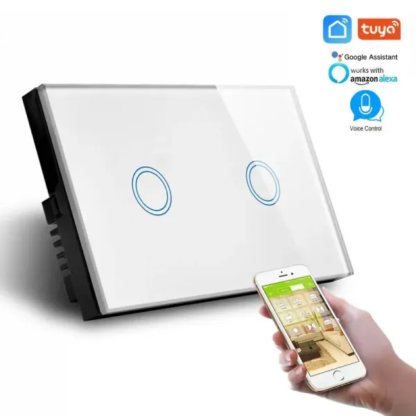 Smart Switches / 2 Gang -2 Way - Wi-Fi Only, supplied example 1