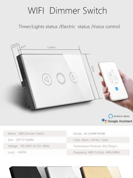 Wi-Fi Dimmer Switch, supplied example 2