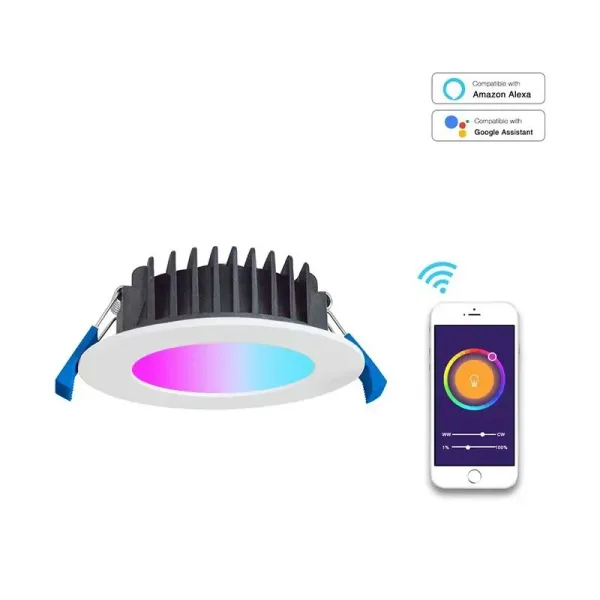 Zigbee RGBW 10W Downlights with External Driver, supplied example 3