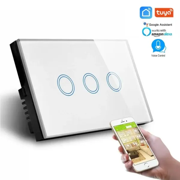 Smart Switches / 3 Gang Wi-Fi Only, supplied example 1