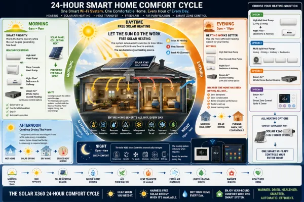 24-hour comfort cycle concepts, illustrated concept 1