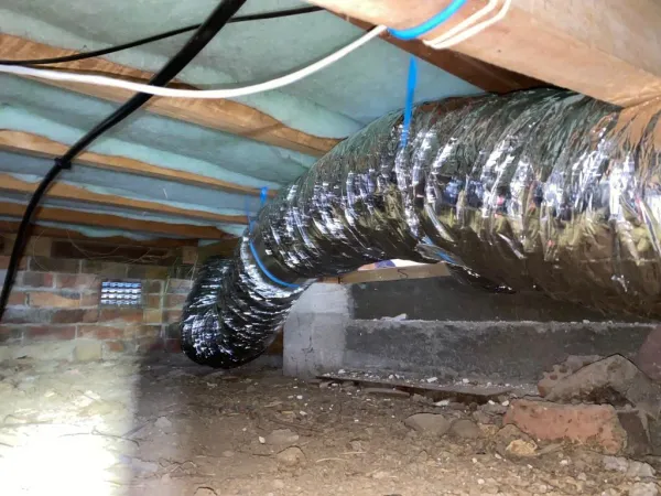 Equipment inside the roof, supplied example 9