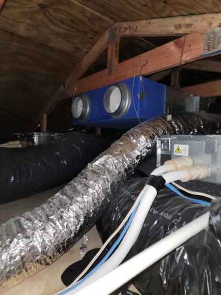 Equipment inside the roof, supplied example 14