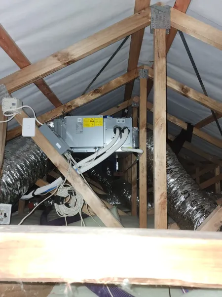 Equipment inside the roof, supplied example 28