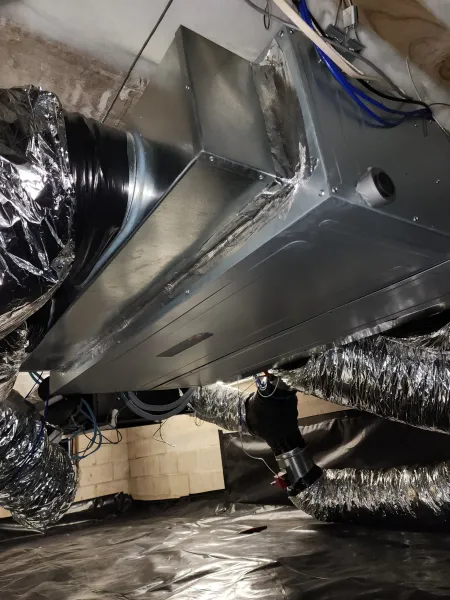 Equipment inside the roof, supplied example 17