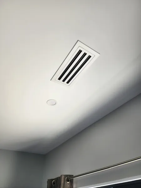 Ceiling diffusers, returns and floor grilles, supplied example 21