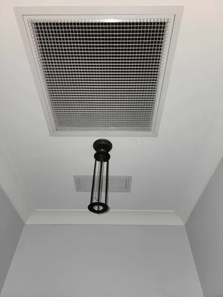 Ceiling diffusers, returns and floor grilles, supplied example 22