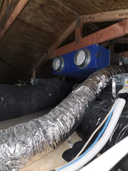 Equipment inside the roof, supplied example 13
