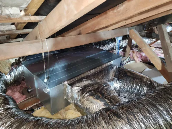 Equipment inside the roof, supplied example 25