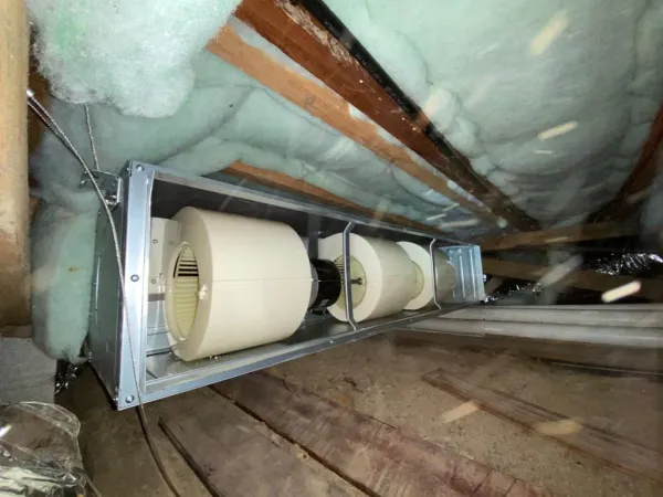 Equipment inside the roof, supplied example 7