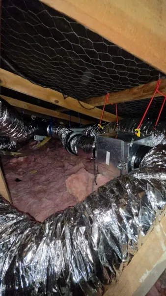 Equipment inside the roof, supplied example 4