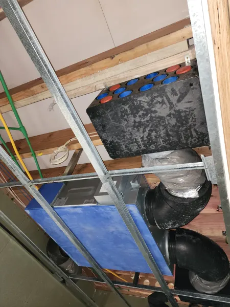 Equipment inside the roof, supplied example 11