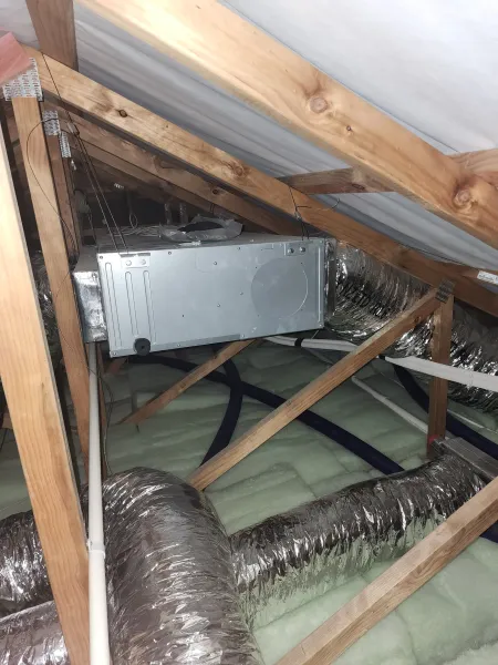 Equipment inside the roof, supplied example 30