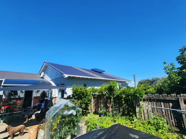 Solar panels on the roof, supplied example 57