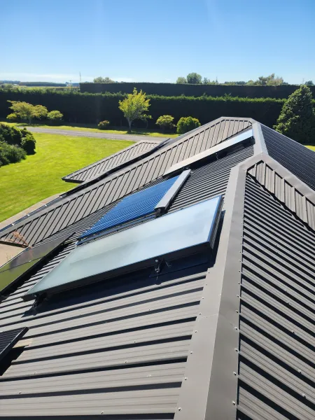 Solar panels on the roof, supplied example 33