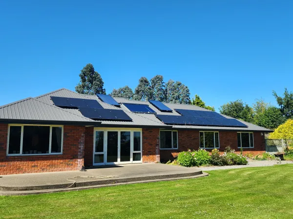 Solar panels on the roof, supplied example 36