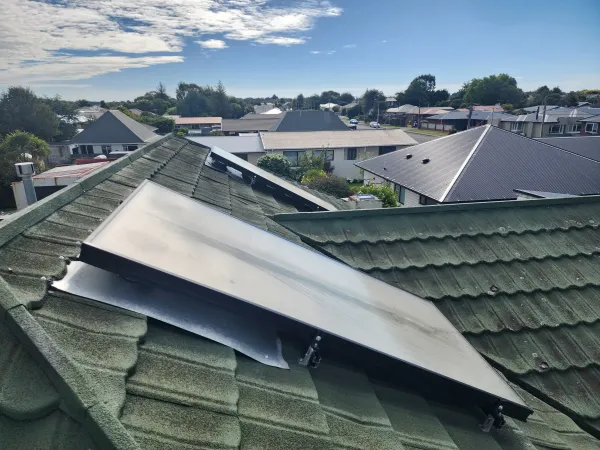Solar panels on the roof, supplied example 2