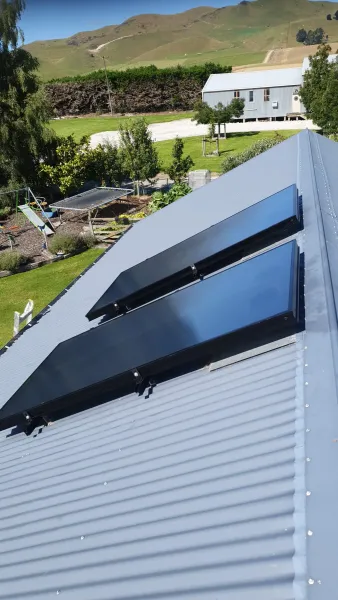Solar panels on the roof, supplied example 12