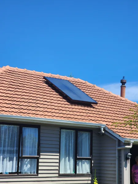 Solar panels on the roof, supplied example 104
