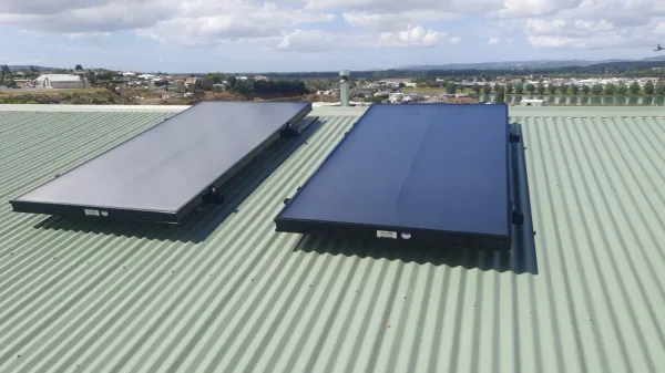 Solar panels on the roof, supplied example 64
