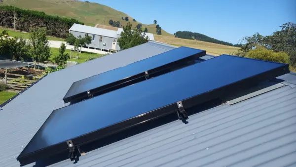 Solar panels on the roof, supplied example 11