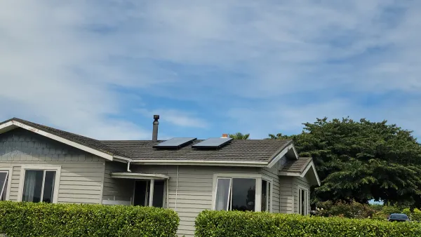 Solar panels on the roof, supplied example 28