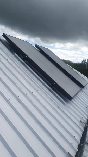 Solar panels on the roof, supplied example 17