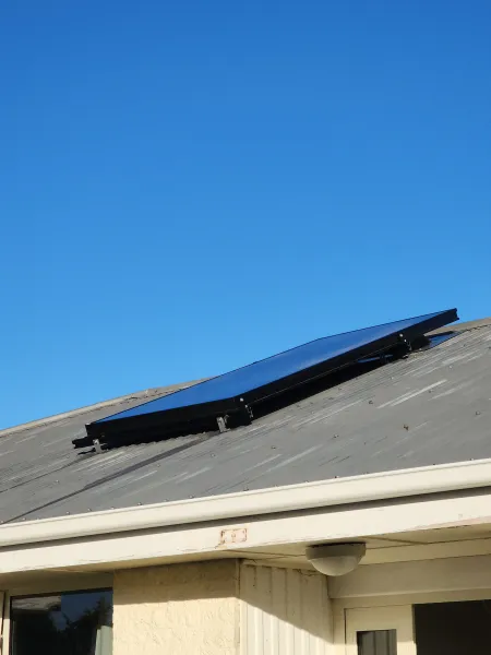 Solar panels on the roof, supplied example 4