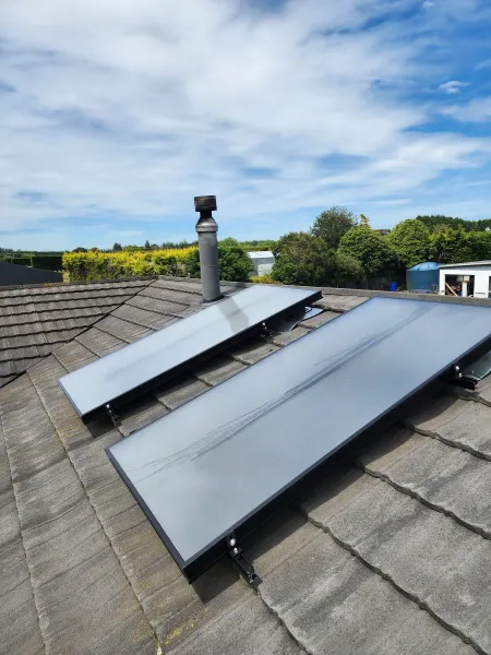 Solar panels on the roof, supplied example 30