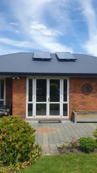 Solar panels on the roof, supplied example 103