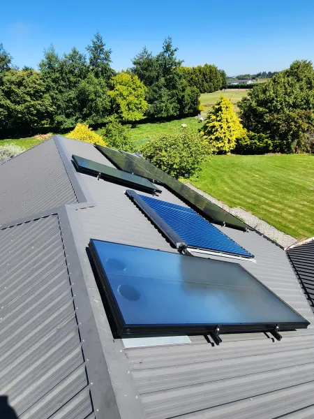 Solar panels on the roof, supplied example 34
