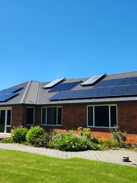 Solar panels on the roof, supplied example 37
