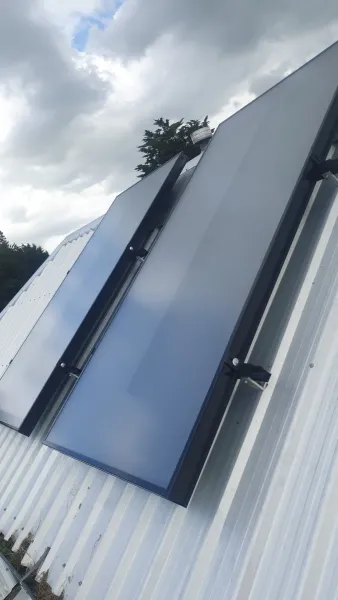 Solar panels on the roof, supplied example 16