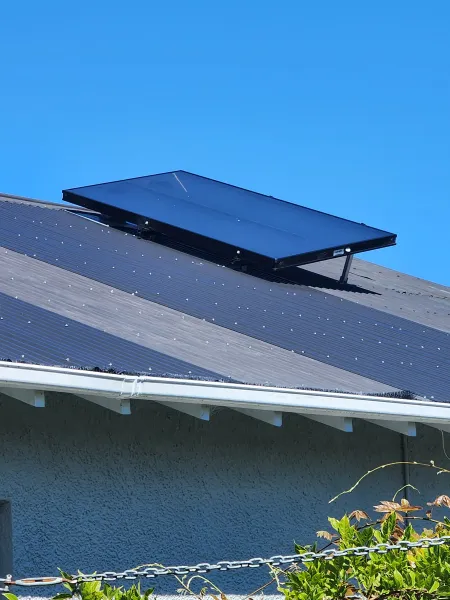 Solar panels on the roof, supplied example 56