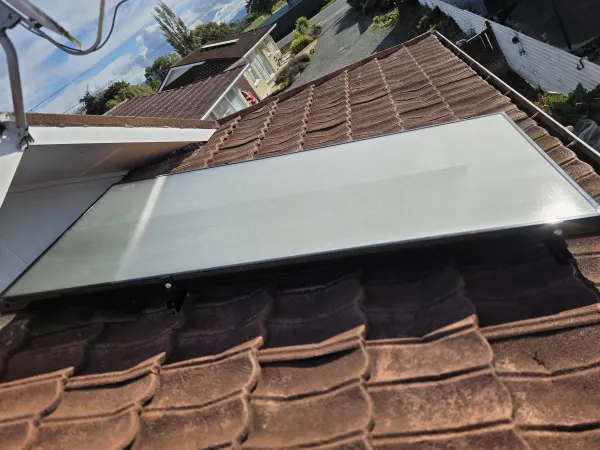 Solar panels on the roof, supplied example 14