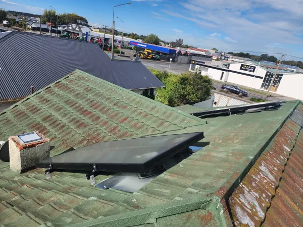 Solar panels on the roof, supplied example 1